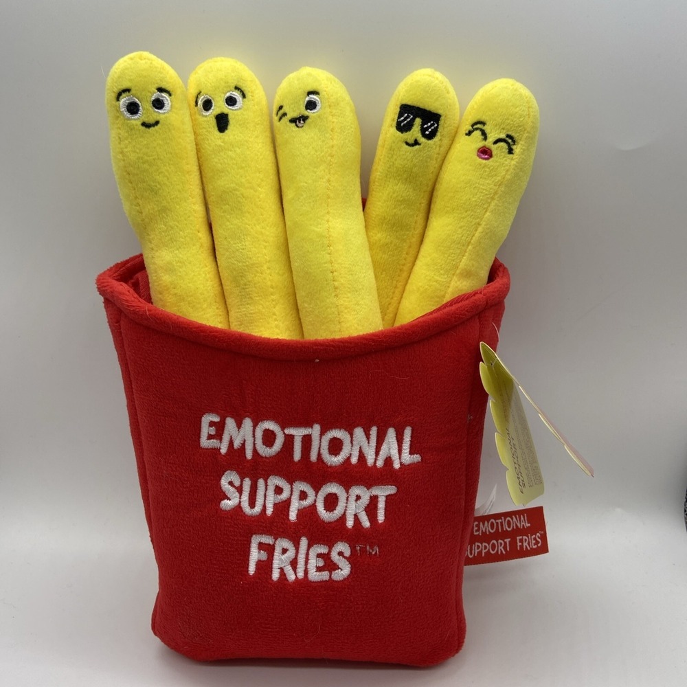What Do You Meme Emotional Support Fries Plush Toy Red Yellow Emoji Set‎ ESF504